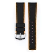 Kép 2/3 - Hirsch fekete borjú bőr/ kaucsuk óraszíj  20mm - Robby L - 0917694050-4-20