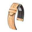 Kép 1/3 - Hirsch bézs vegán bőr/ kaucsuk óraszíj  20mm - Birch M - 0921045190-2-20