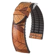 Kép 1/3 - Hirsch barna vegán bőr/ kaucsuk óraszíj  20mm - LEAF L - 0921046010-2-20