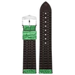 Kép 3/3 - Hirsch zöld vegán bőr/ kaucsuk óraszíj  18mm - Leaf M - 0921046140-2-18