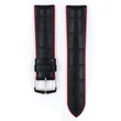 Kép 2/3 - Hirsch fekete borjú bőr/ kaucsuk óraszíj  20mm - Andy L - 0922028050-2-20