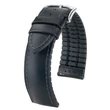 Kép 1/3 - Hirsch fekete borjú bőr/ kaucsuk óraszíj  18mm - James L - 0925002050-2-18