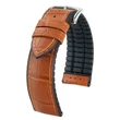 Kép 1/3 - Hirsch mézbarna borjú bőr/ kaucsuk óraszíj  18mm - Paul L - 0925028075-2-18