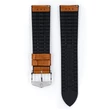 Kép 3/3 - Hirsch mézbarna borjú bőr/ kaucsuk óraszíj  18mm - Paul L - 0925028075-2-18
