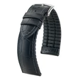 Kép 1/3 - Hirsch fekete borjú bőr/ kaucsuk óraszíj  18mm - Paul M - 0925028150-2-18