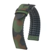 Kép 1/3 - Hirsch sötétzöld kaucsuk/ kaucsuk óraszíj  20mm - John L - 0925088040-5-20