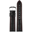 Kép 2/3 - Hirsch fekete borjú bőr/ kaucsuk óraszíj  24mm - George L - 0925128052-2-24
