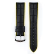 Kép 2/3 - Hirsch fekete borjú bőr/ kaucsuk óraszíj  20mm - Andy L - 0927228050-2-20
