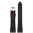 Kép 3/3 - Hirsch barna vegán bőr óraszíj  20mm - Bark L - 0935045015-2-20