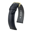 Kép 1/3 - Hirsch fekete borjú bőr óraszíj  10mm - Camelgrain M - 10200950OE-1-10