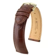 Kép 1/3 - Hirsch barna aligátor bőr óraszíj  19mm - Genuine Alligator L - 10220719-1-19