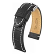 Kép 1/3 - Hirsch fekete borjú bőr óraszíj  20mm - Knight L NQR - 10902850-2-20