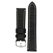 Kép 2/3 - Hirsch fekete borjú bőr óraszíj  20mm - Knight L NQR - 10902850-2-20