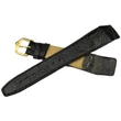 Kép 3/3 - Hirsch fekete kajmán bőr óraszíj  16mm - Genuine Croco M - 18800850OE-1-16