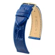 Kép 1/3 - Hirsch királykék kajmán bőr óraszíj  12mm - Genuine Croco M - 18900885-1-12