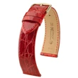 Kép 1/3 - Hirsch piros kajmán bőr óraszíj  18mm - Genuine Croco L - 18920820-1-18