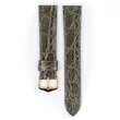 Kép 2/3 - Hirsch szürke kajmán bőr óraszíj  18mm - Genuine Croco L - 18920830-1-18