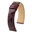 Kép 1/3 - Hirsch bordó kajmán bőr óraszíj  18mm - Genuine Croco L - 18920860-1-18