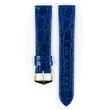 Kép 2/3 - Hirsch királykék kajmán bőr óraszíj  18mm - Genuine Croco L - 18920885-1-18