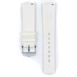 Kép 3/3 - Hirsch fehér kaucsuk óraszíj  18mm - Pure M - 40418800-2-18