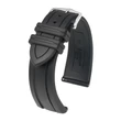 Kép 1/3 - Hirsch fekete kaucsuk óraszíj  18mm - Hevea L - 40458850-2-18