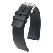 Kép 1/3 - Hirsch fekete kaucsuk óraszíj  18mm - Pure L - 40538850-2-18