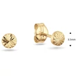 Kép 3/3 - Jackie Gold arany gomb fülbevaló csillag mintával - JKE25.523