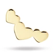 Kép 2/5 - Jackie Gold arany tripla szív fülpiercing - JKP25.538