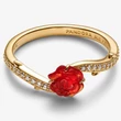 Kép 2/5 - Pandora Disney Szépség és a Szörnyeteg bűvös rózsa gyűrű - 163984C01-50