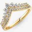 Kép 4/5 - Pandora sárga arany tiara kívánság gyűrű - 167736C01-48