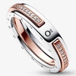 Kép 2/3 - Pandora Signature bicolor gyűrű - 182773C01-58
