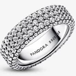 Kép 3/5 - Pandora ezüst pavé háromsoros gyűrű - 192634C01-50