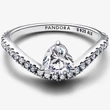 Kép 2/4 - Pandora Hullámzó pavé szív gyűrű - 193661C01-50