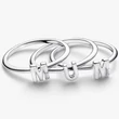 Kép 2/4 - Pandora "MUM" szétválasztható tripla ezüst gyűrű - 194458C01-50