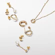 Kép 3/5 - Pandora organikus formájú pavé kör és tenyésztett gyöngy collier nyaklánc - 363303C01-45