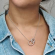 Kép 4/5 - Pandora Signature rozé összefonódó körök nyaklánc - 382778C01-45