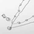Kép 3/5 - Pandora tenyésztett gyöngy és pavé colier nyaklánc - 393165C01-45