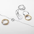 Kép 3/5 - Pandora organikus formájú pavé kör és kezelt édesvízi tenyésztett gyöngy collier nyaklánc - 393303C01-45