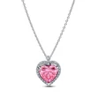 Kép 1/5 - Pandora rózsaszín szikrázó szív collier nyaklánc  - 394414C01-45