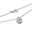Kép 3/5 - Pandora szikrázó szív alakú lakat ezüst nyaklánc  - 394416C01-50