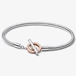 Kép 1/3 - Pandora Signature T-kapcsos bicolor karkötő - 582309C00-16