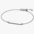 Kép 1/5 - Pandora ezüst gravírozható lemezes láncos karkötő - 594010C01-16