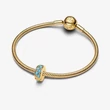 Kép 3/5 - Pandora vízkék arany klip charm - 763902C01