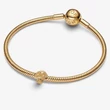 Kép 3/5 - Pandora arany texturált gomba mini charm - 764048C00