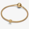 Kép 3/5 - Pandora arany texturált nap mini charm - 764052C00