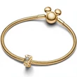 Kép 3/4 - Pandora Disney sárga arany Mickey & Minnie egér klip - 764130C01