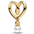 Kép 1/4 - Pandora bicolor csavart szív charm - 764138C01