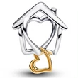 Kép 1/4 - Pandora bicolor ház és szív charm - 764145C00