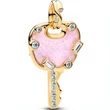 Kép 1/5 - Pandora rózsaszín opál aranyozott kulcs függő  - 764349C01