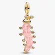 Kép 1/4 - Pandora aranyozott rózsaszín hernyó medál - 764489C01